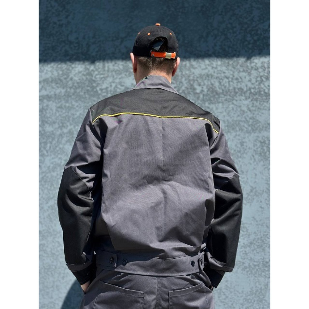 Костюм куртка з напівкомбінезоном робочий весна літо осінь ТЕХНІК сірий графіт