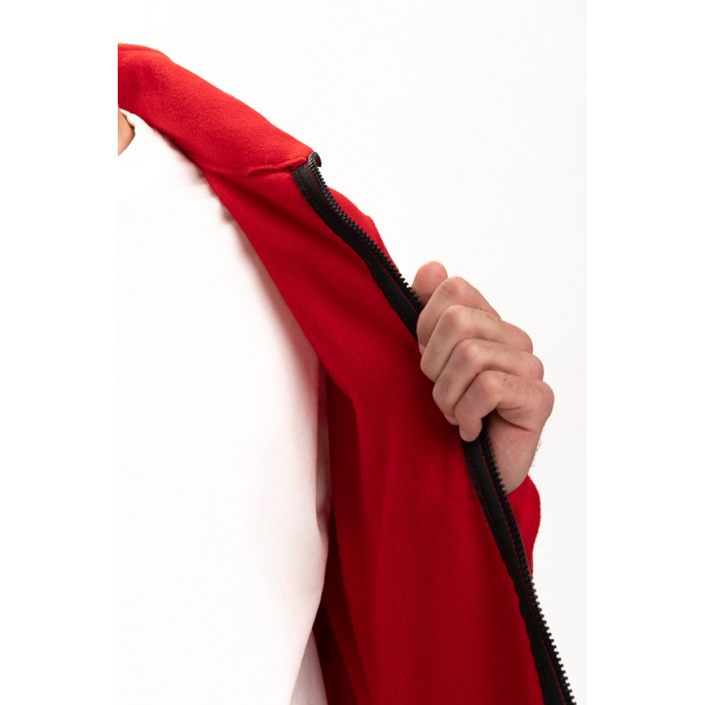 Флисовая толстовка кофта цвет Красный Service Odyag 280 грам турецький Полар