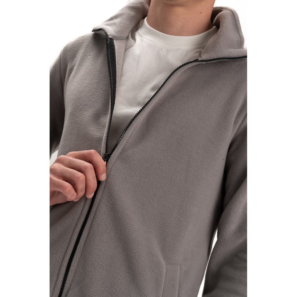 Флисовая толстовка кофта цвет Серый Service Odyag 280 грам турецький Полар