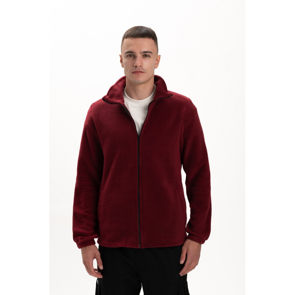 Свитшот утепленный цвет Бордо бургунди трехнить с начесом Service Odyag 360 грам