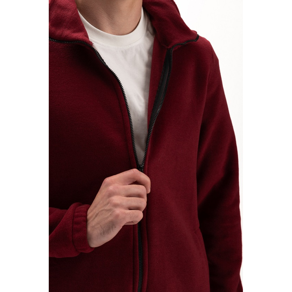 Свитшот утепленный цвет Бордо бургунди трехнить с начесом Service Odyag 360 грам