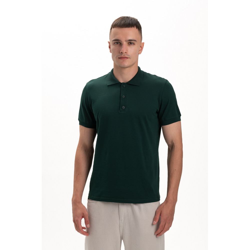 Футболка PREMIUM поло чоловіча колір Блакитна Service Odyag мікролакоста