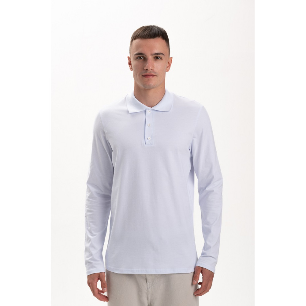 Футболка PREMIUM поло чоловіча колір Білий сніжний Service Odyag мікролакоста