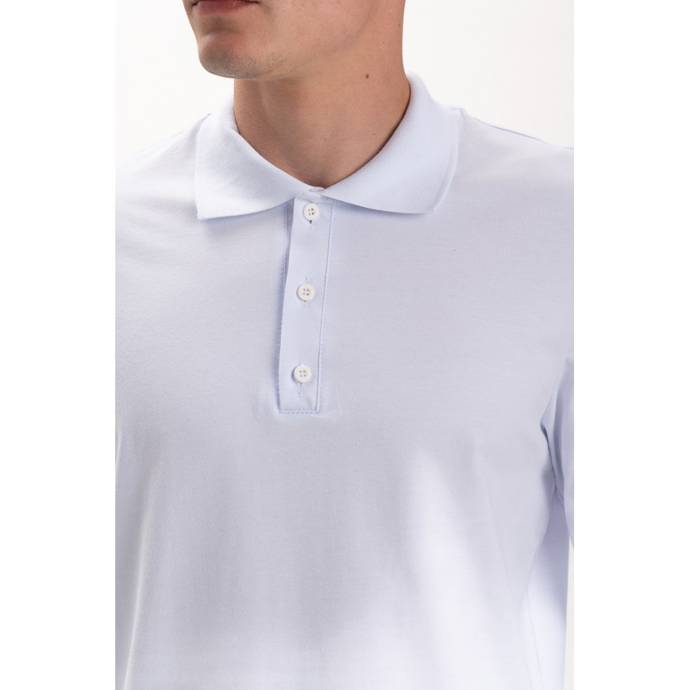 Футболка PREMIUM поло чоловіча колір Білий сніжний Service Odyag мікролакоста