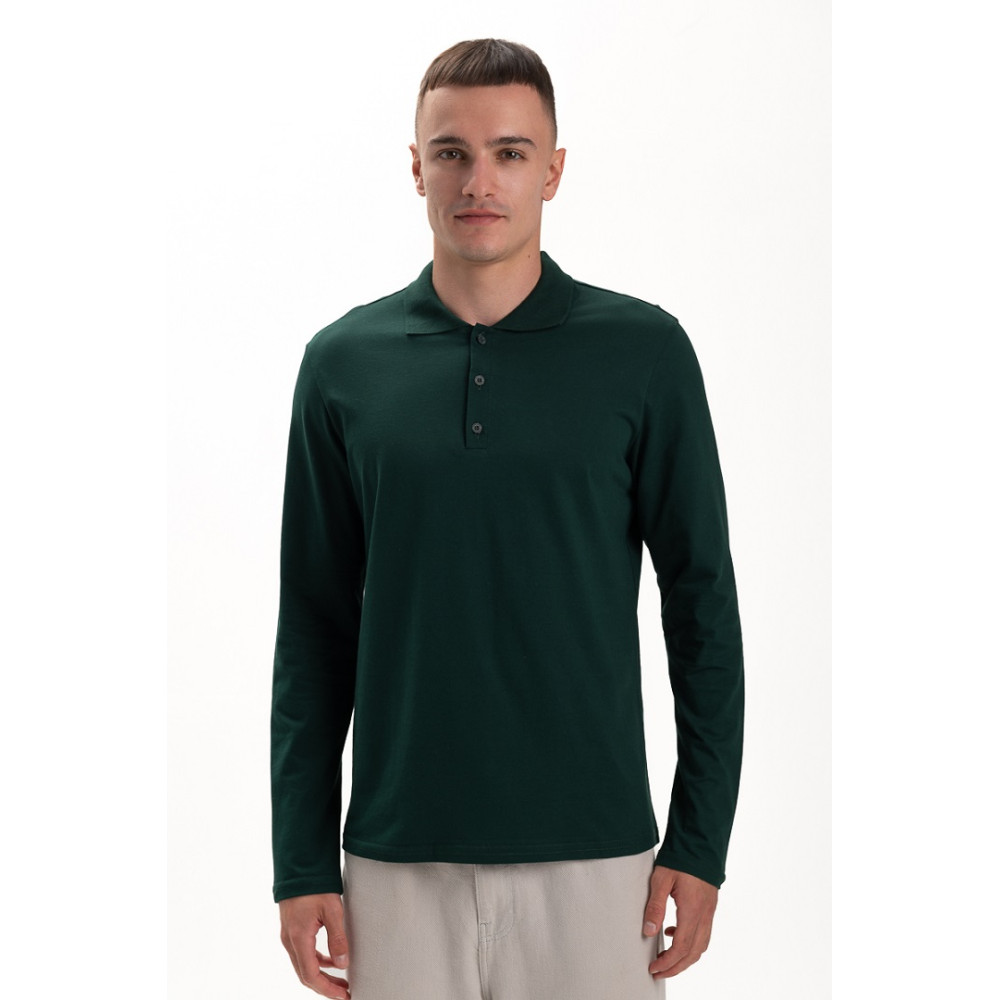 Футболка PREMIUM поло чоловіча колір Зелений ізумруд Service Odyag мікролакоста