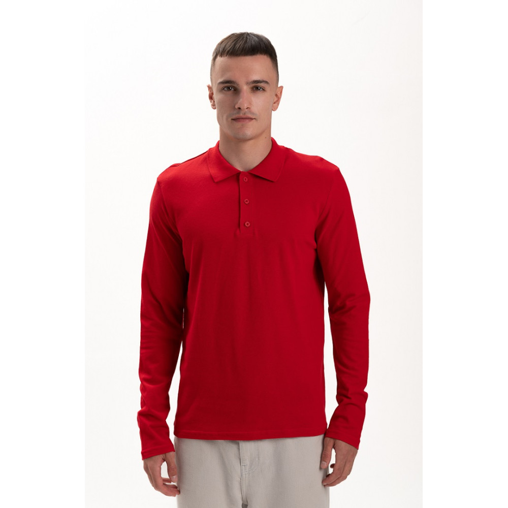 Футболка PREMIUM поло чоловіча колір Червоний Service Odyag мікролакоста