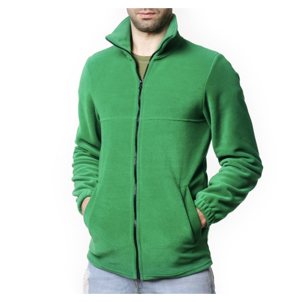 Флисовая толстовка кофта цвет Зеленый трава Service Odyag 280 грам турецький Полар