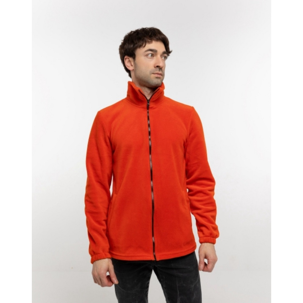 Флисовая толстовка кофта цвет Оранжевый Service Odyag 280 грам турецький Полар