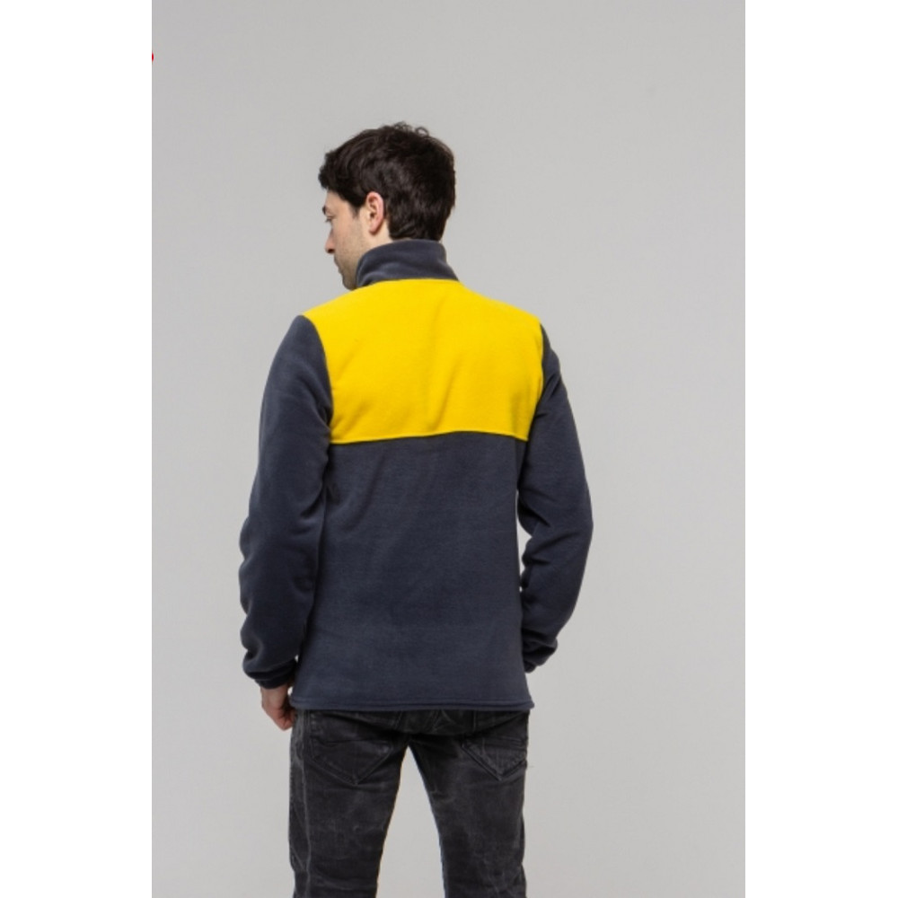 Флисовая толстовка кофта цвет Серый желтый комби Service Odyag 280 грам турецький Полар