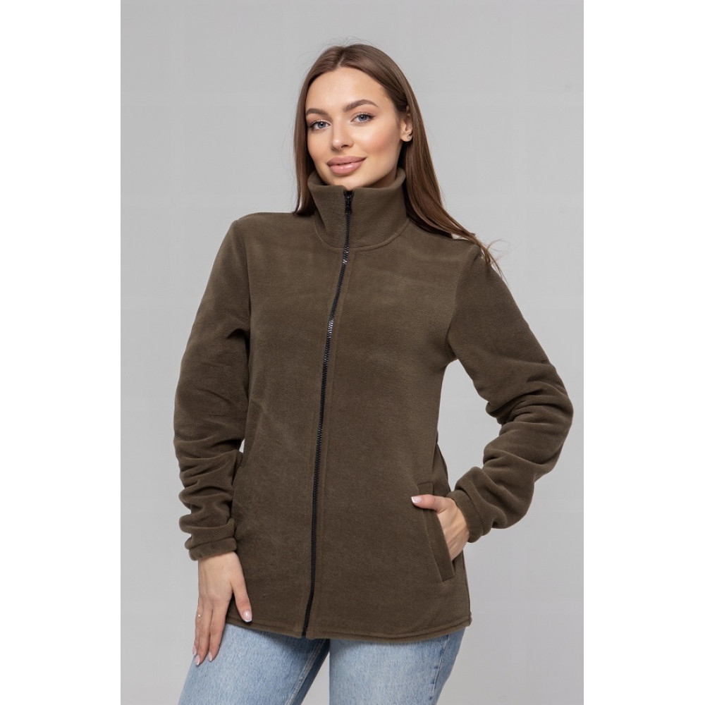 Флисовая кофта женская цвет Черный Service Odyag 280 грам турецкий Полар