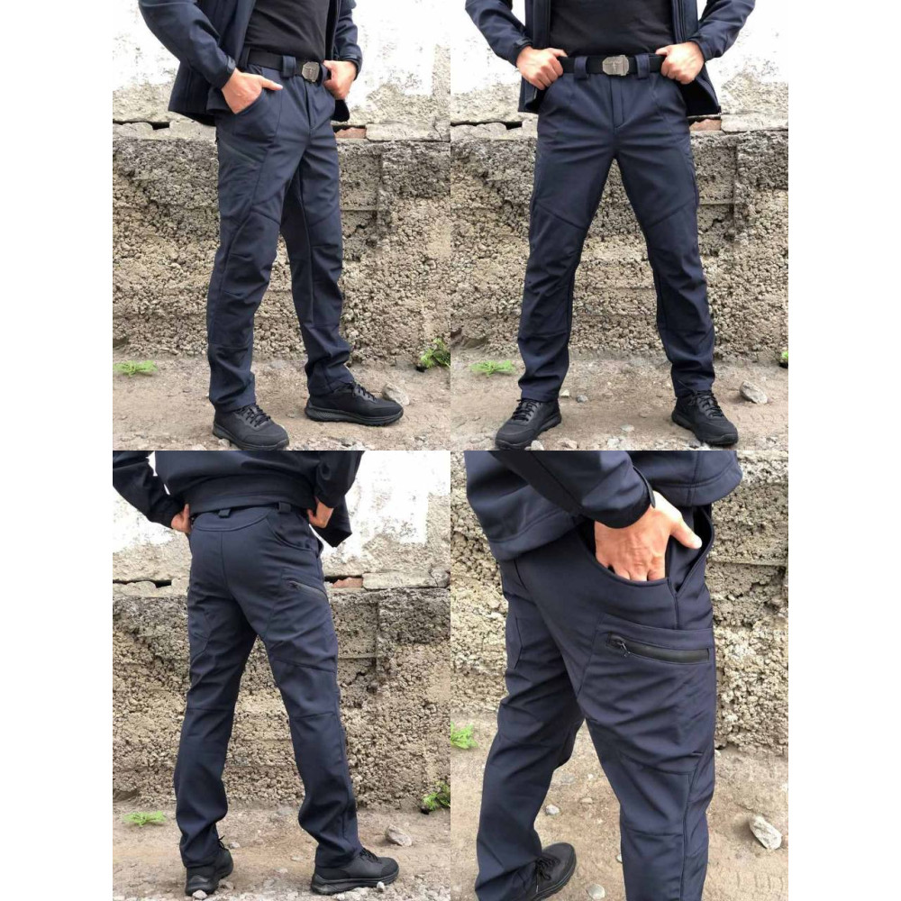 Водонепроникні штани на весну ДСНС Поліція МНС на флісі софтшелл Soft Schell 4