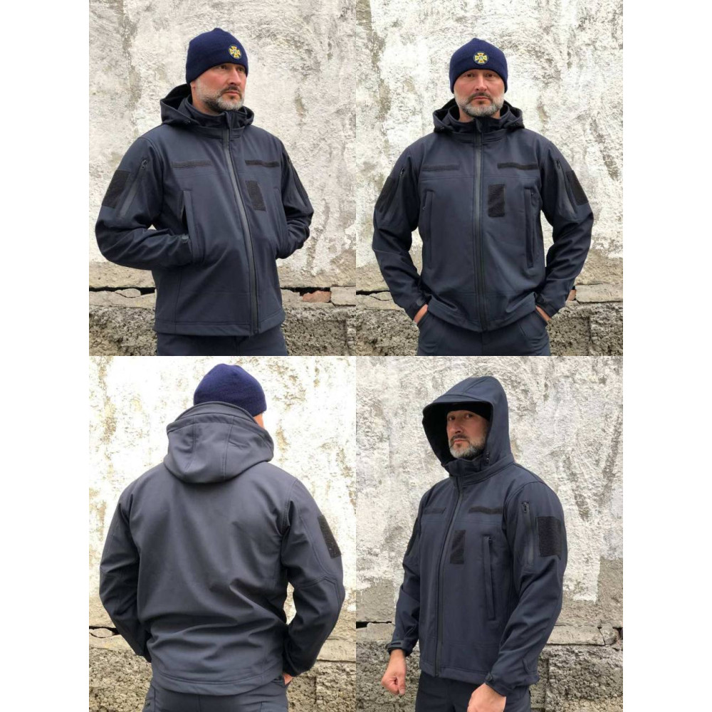 Куртка Softshell софтшел Полиция ДСНС черный синий хаки весна лето осень