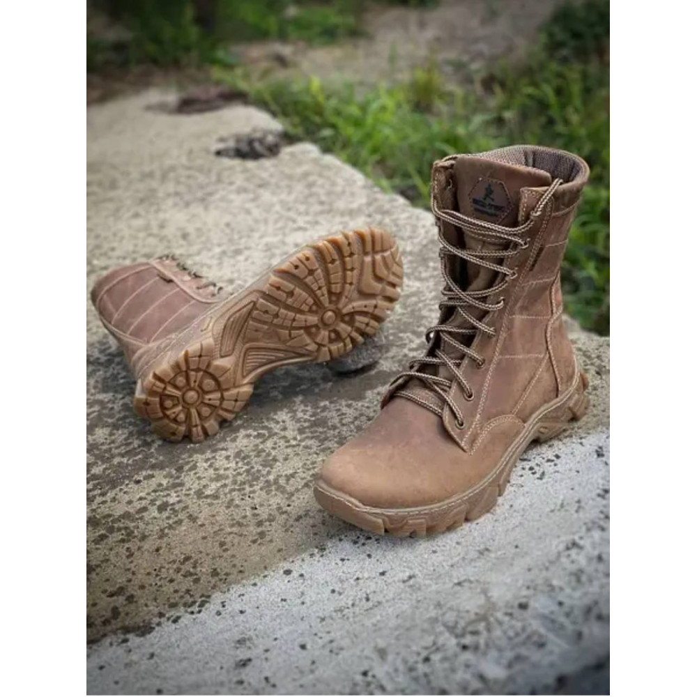 Берцы кожа весна лето Service Odyag Evolution cordurа койот