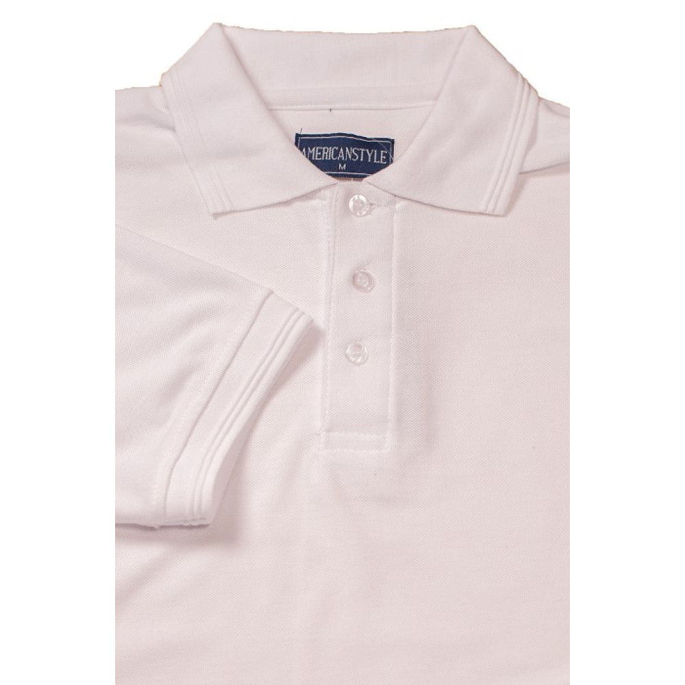 Футболка поло теніска Service Odyag трикотажна тканина локоста, колір білий LUX USA