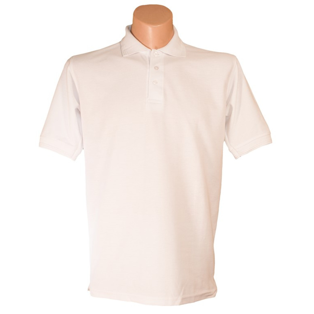 Футболка поло теніска Service Odyag трикотажна тканина локоста, колір білий білосніжний LUX USA