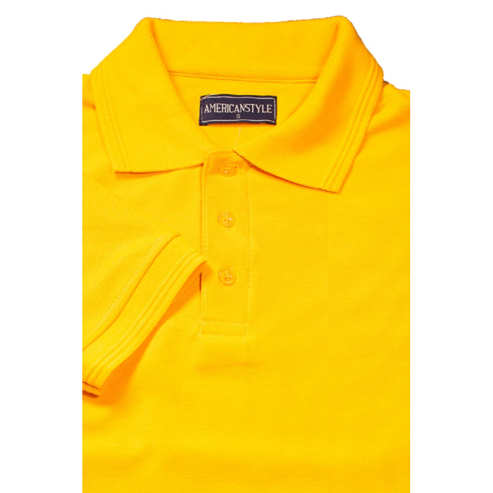 Футболка поло теніска Service Odyag трикотажна тканина локоста, колір жовтий яскравий LUX USA