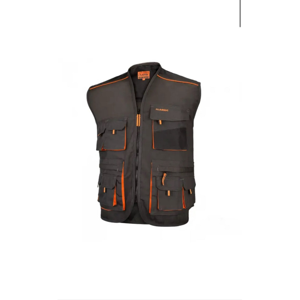 Жилет робочий коричневий чорний весна літо осінь колір графіт чорний ArtMas
