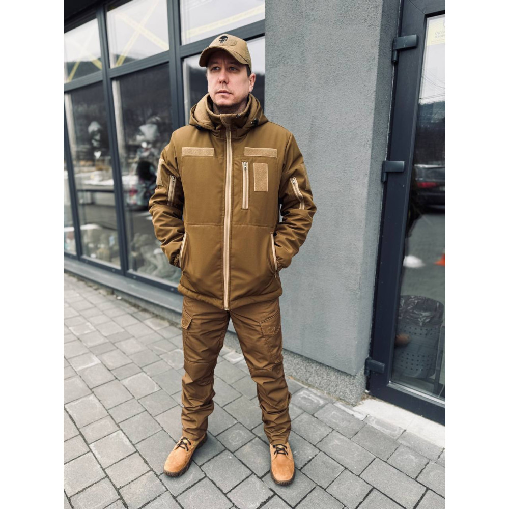 Куртка софтшелл до -30 градусов зимняя Service Odyag синтепон и подклад Omni-Heat