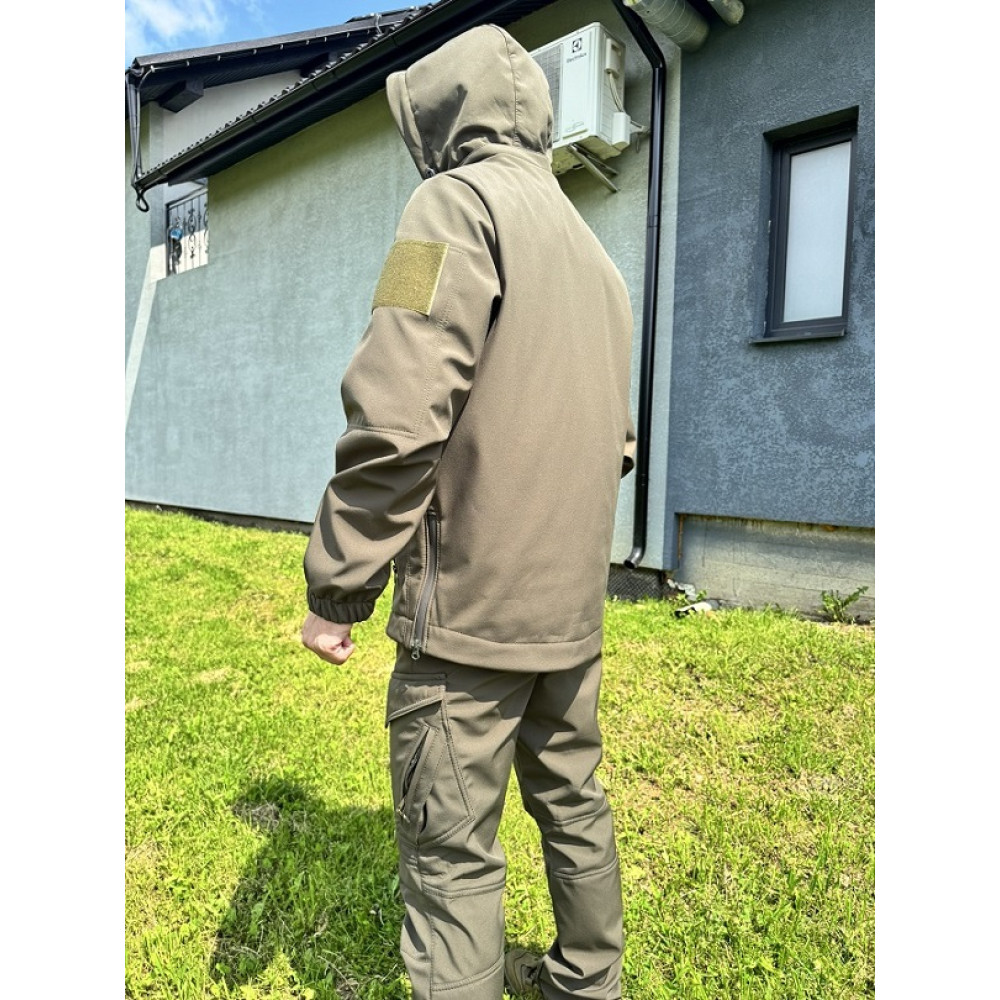 Костюм Softshell Premium на флисе цвет хаки олива