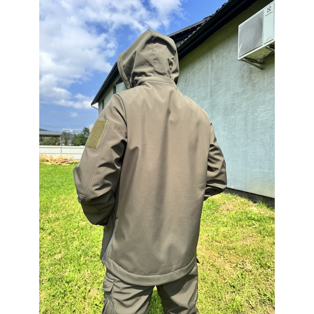 Костюм Softshell Premium на флисе цвет хаки олива