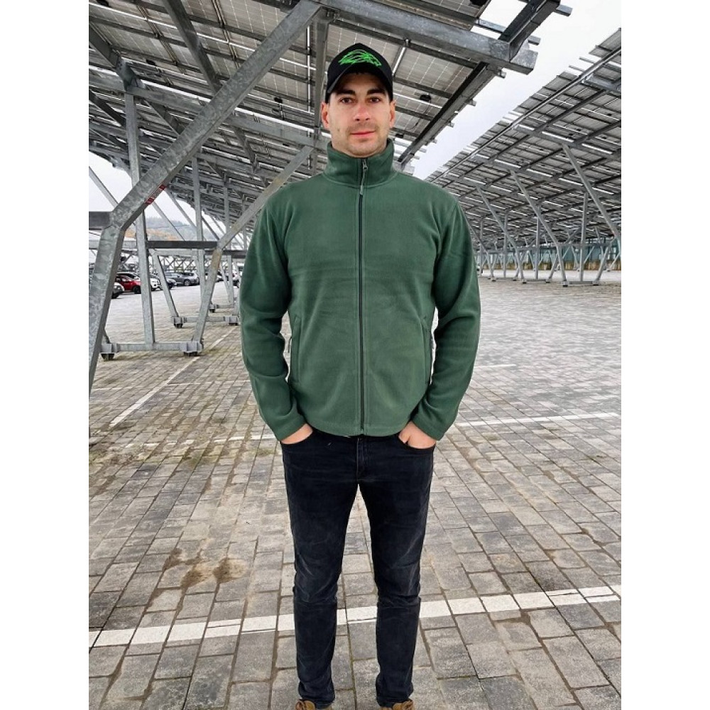 Кофта флис UNISEX цвет Зеленый прямой крой плотность 300 г/м.кв. 100% пе