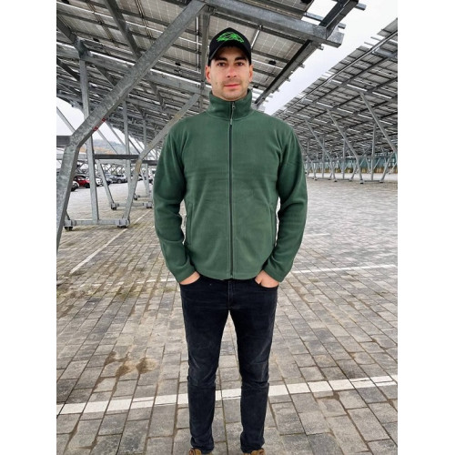 Кофта флис UNISEX цвет Зеленый прямой крой плотность 300 г/м.кв. 100% пе