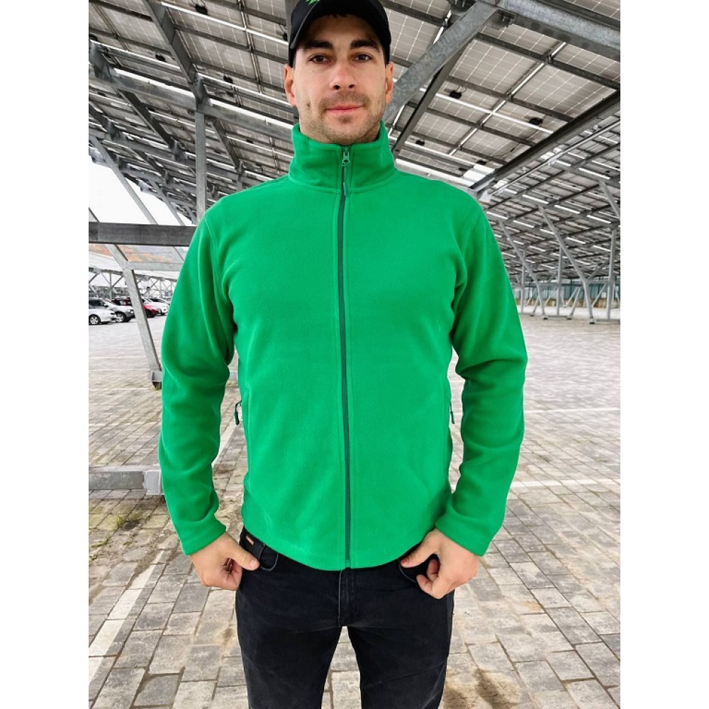 Кофта флис UNISEX цвет Зеленый прямой крой плотность 300 г/м.кв. 100% пе
