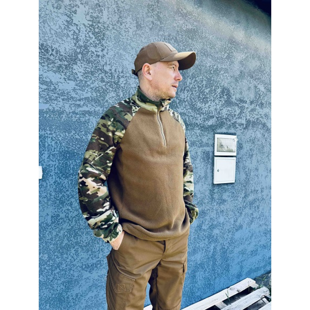 Кофта убакс PREMIUM КОЙОТ МУЛЬТИКАМ камуфляж флисовая унисекс 300 грамм