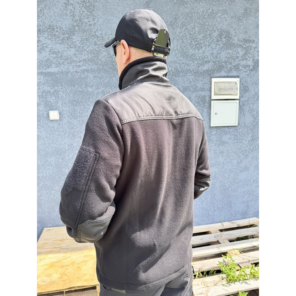 Кофта PREMIUM ЧЕРНЫЙ флисовая унисекс 300 грамм