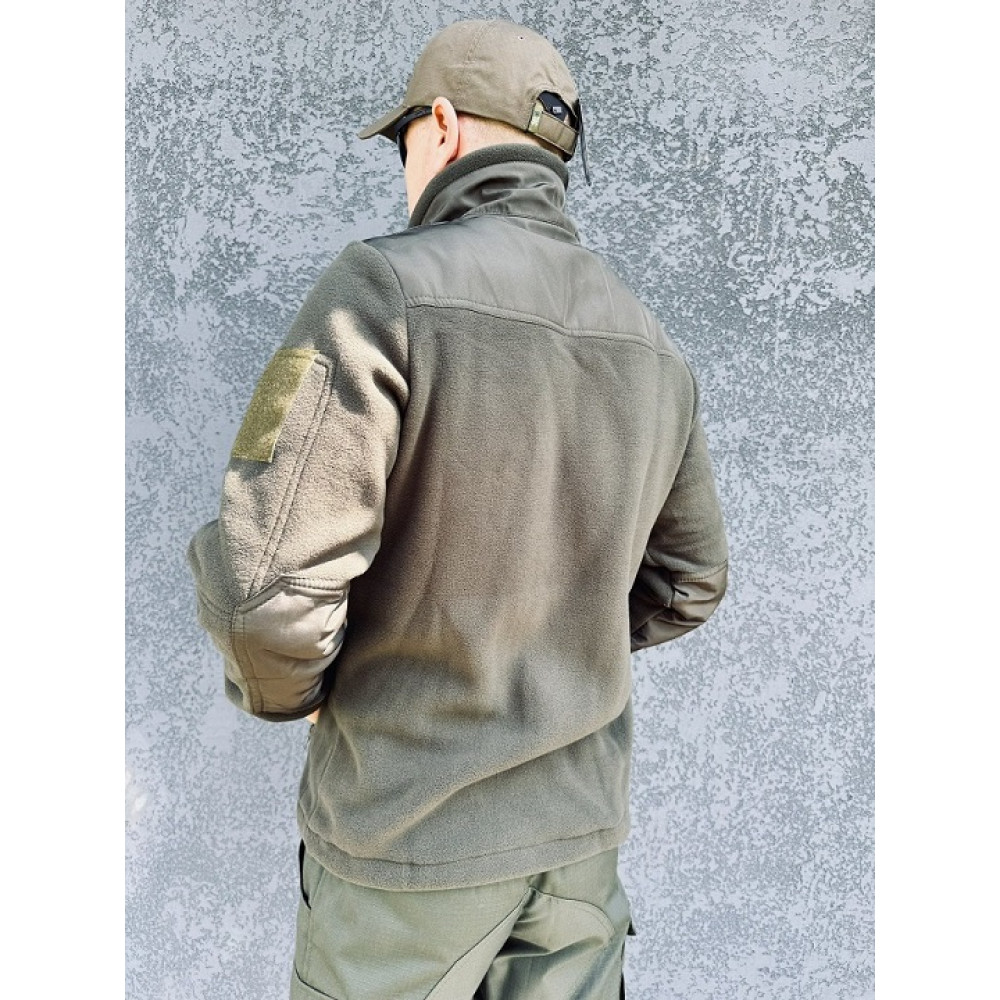 Кофта PREMIUM ХАКИ ОЛИВКА флисовая унисекс 300 грамм