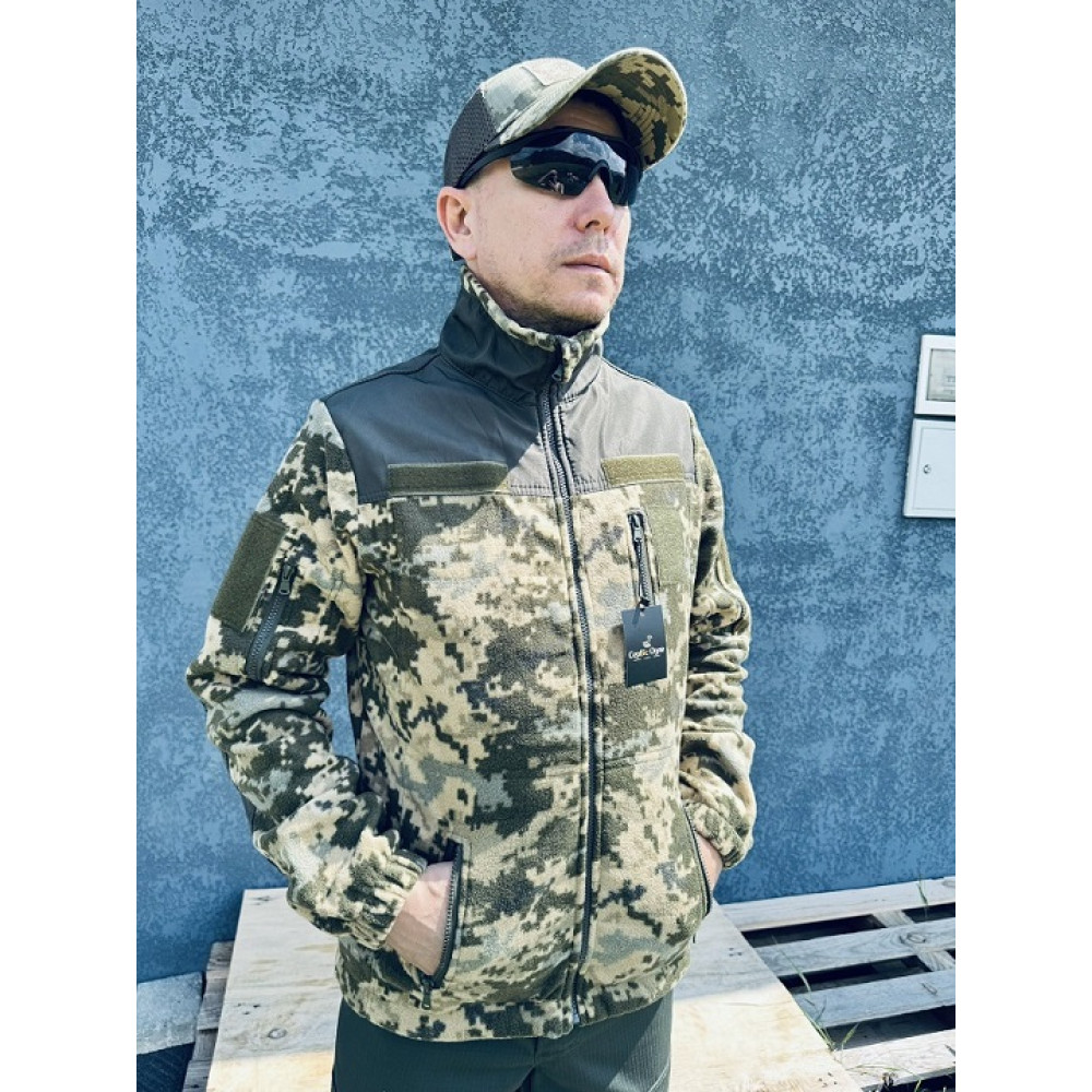 Кофта PREMIUM ПИКСЕЛЬ камуфляж флисовая унисекс 300 грамм