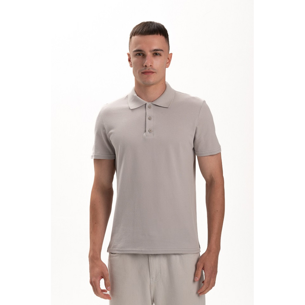 Футболка PREMIUM поло чоловіча колір Сірий світлий Service Odyag лакоста