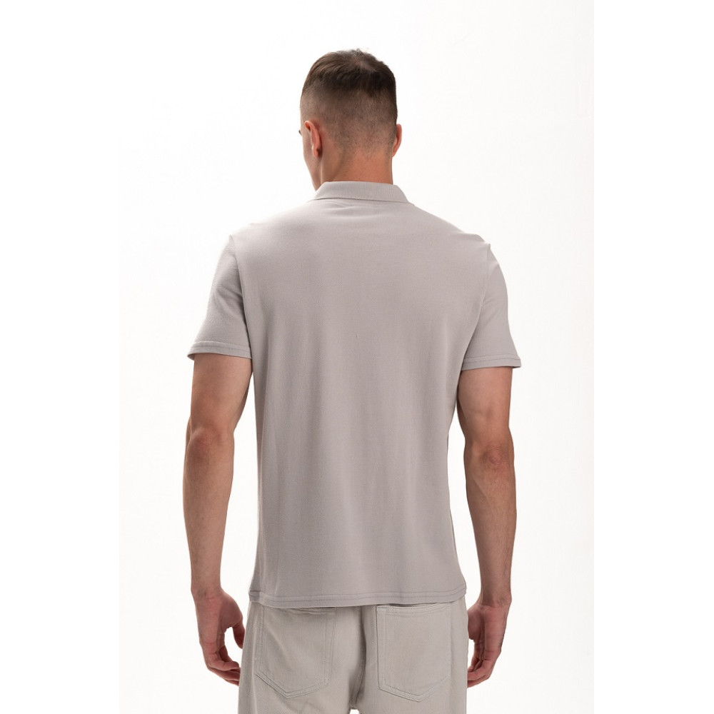Футболка PREMIUM поло чоловіча колір Сірий світлий Service Odyag лакоста