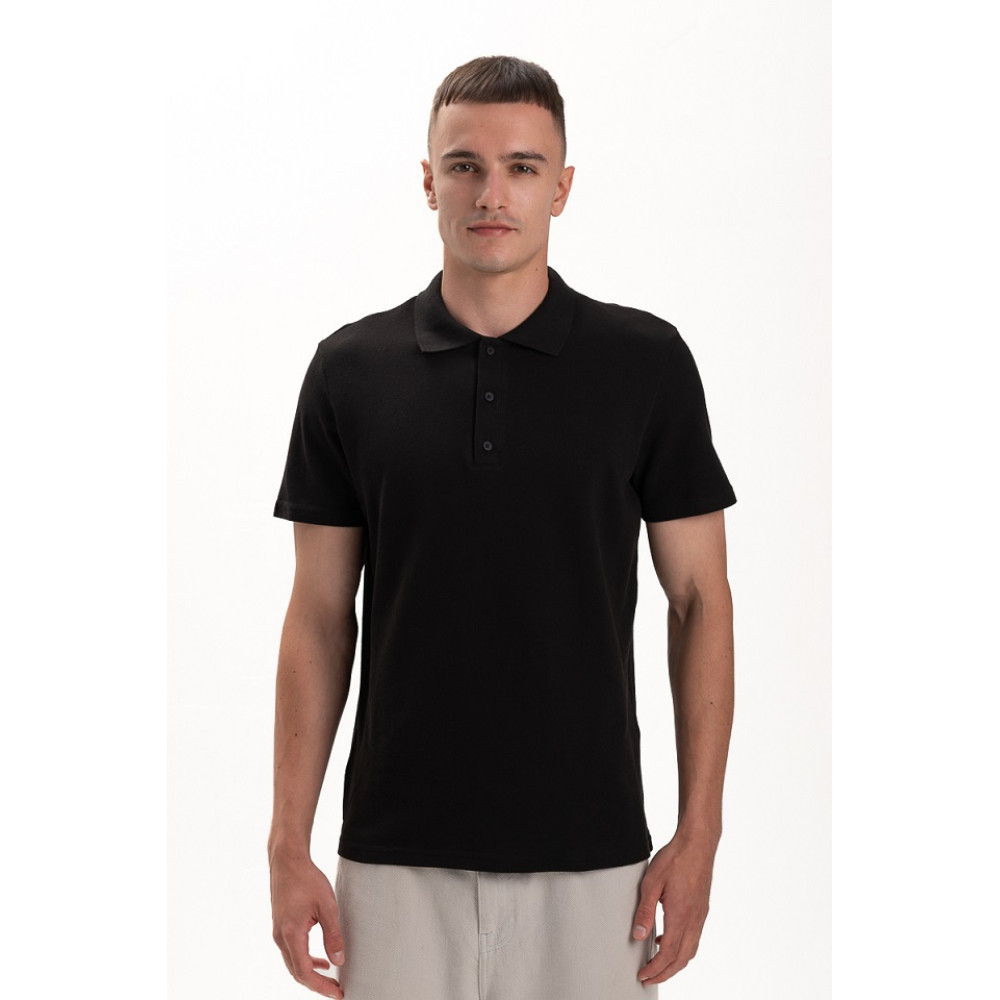 Футболка PREMIUM поло чоловіча колір Чорний світлий Service Odyag лакоста