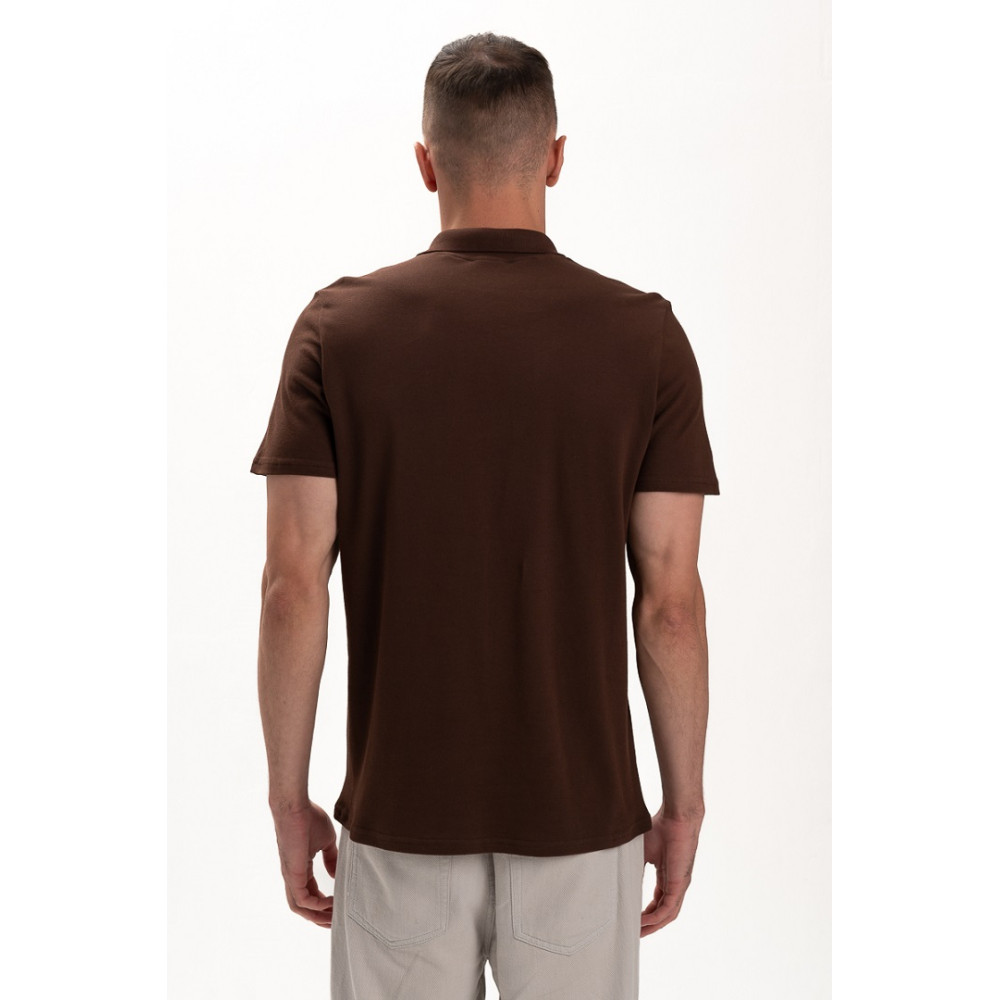 Футболка PREMIUM поло чоловіча колір Коричневий шоколад Service Odyag лакоста