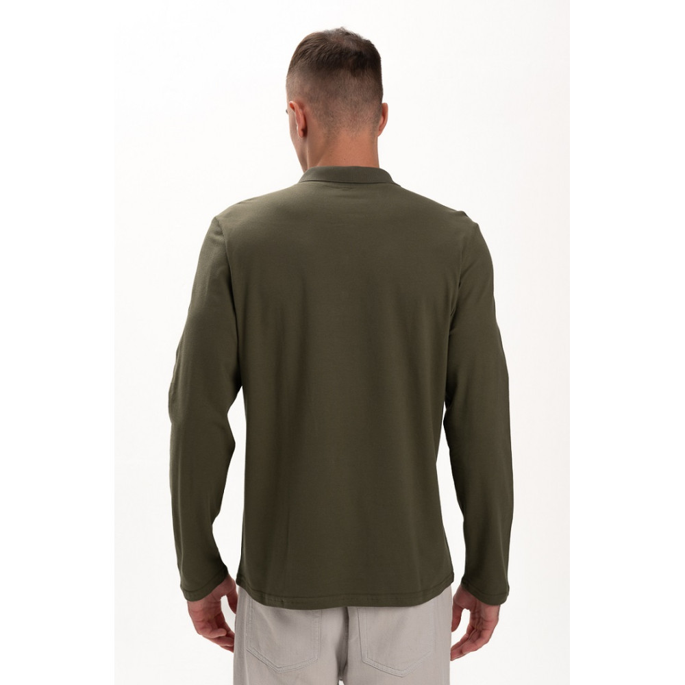 Футболка PREMIUM поло чоловіча колір Хакі олива Service Odyag мікролакоста