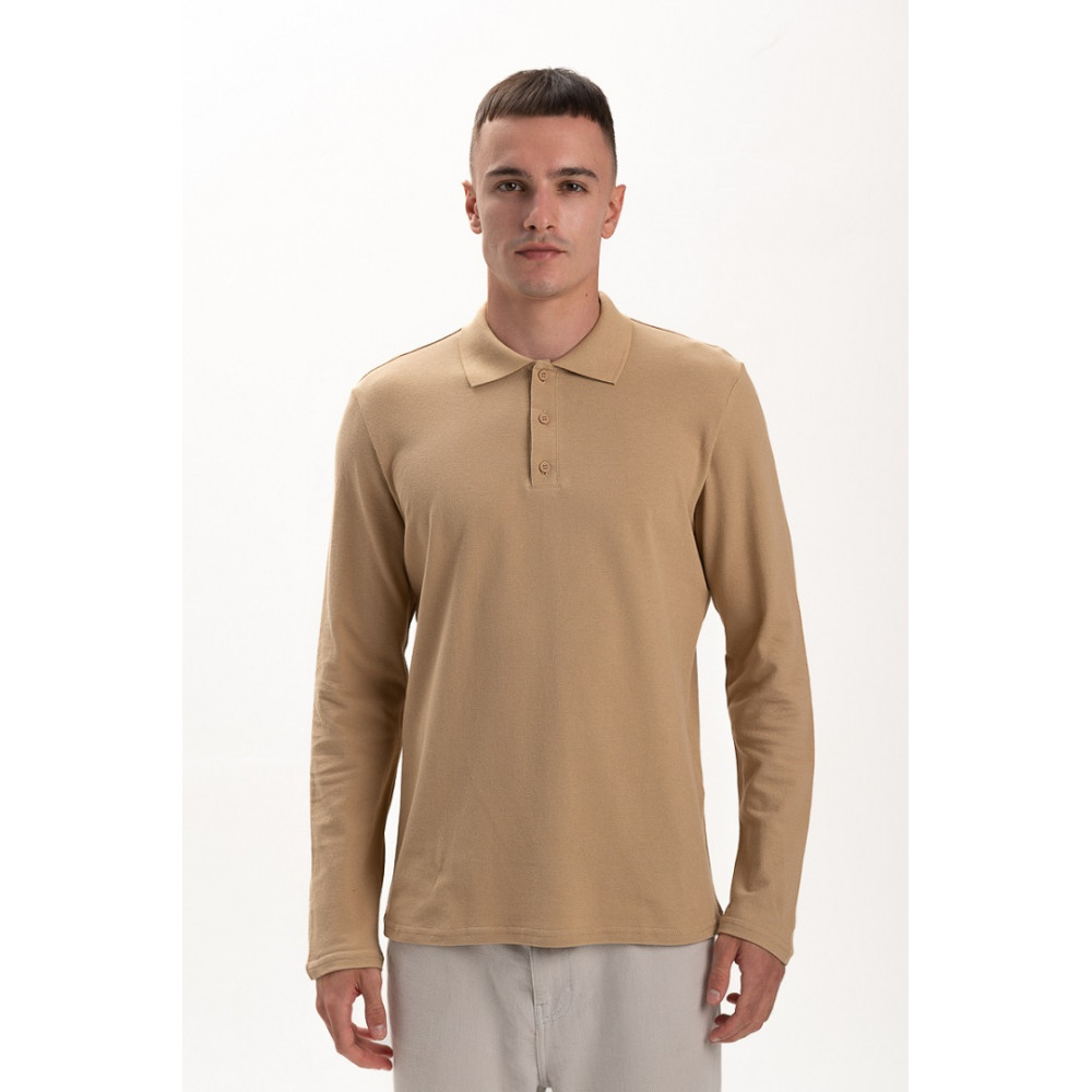 Футболка PREMIUM поло чоловіча колір Бежевий Service Odyag мікролакоста