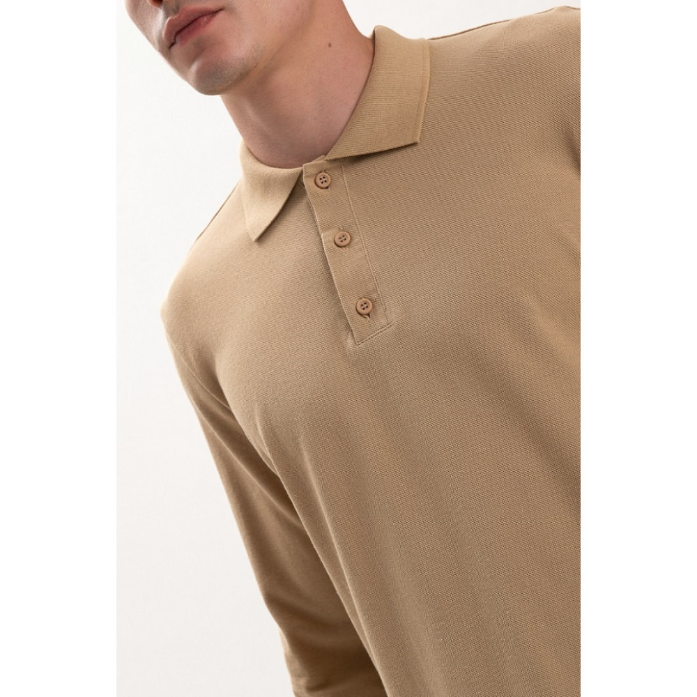 Футболка PREMIUM поло чоловіча колір Бежевий Service Odyag мікролакоста