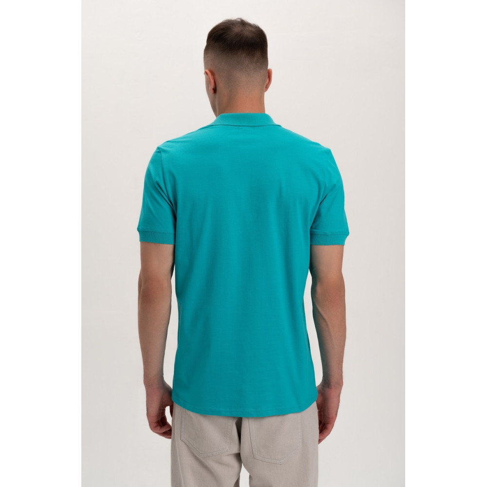 Футболка PREMIUM поло чоловіча колір Ментолова Service Odyag мікролакоста