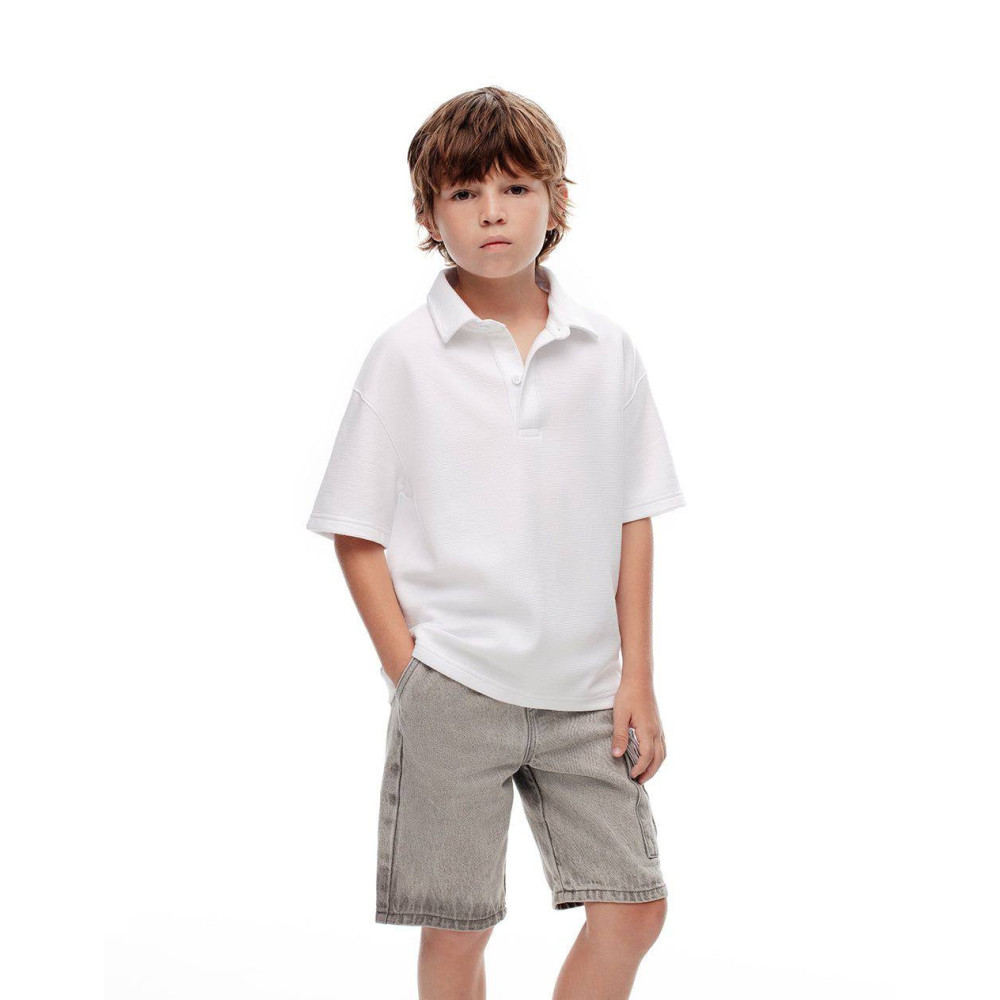 Футболка Поло дітки підлітки БІЛИЙ колір Service Odyag тканина лакоста