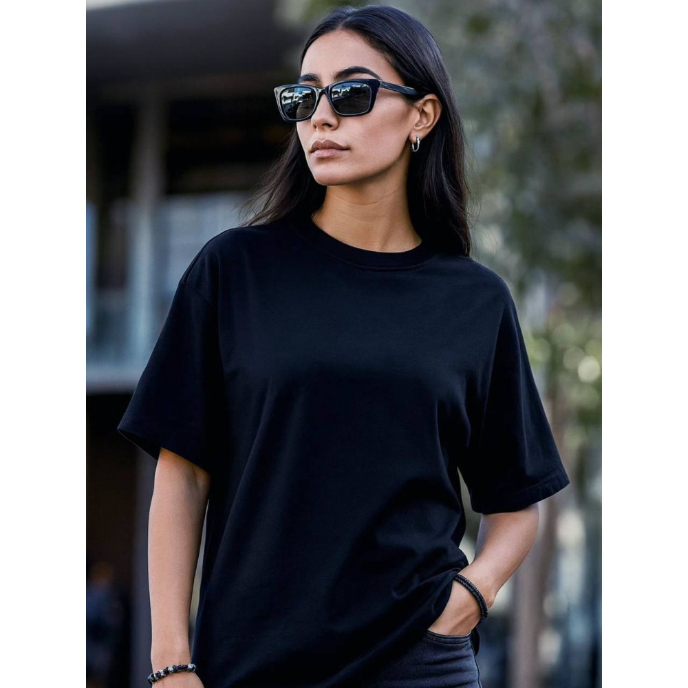 Футболка 100% бавовна Плотна чорного кольору 185 грам під нанесення Service Odyag