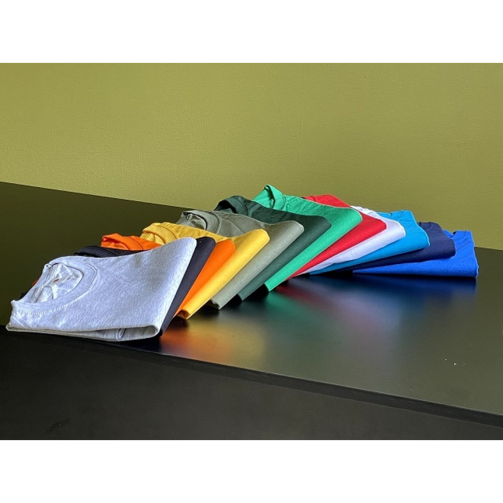 Футболка 100% хлопок оверсайз однотонная цветная Импортная Premium