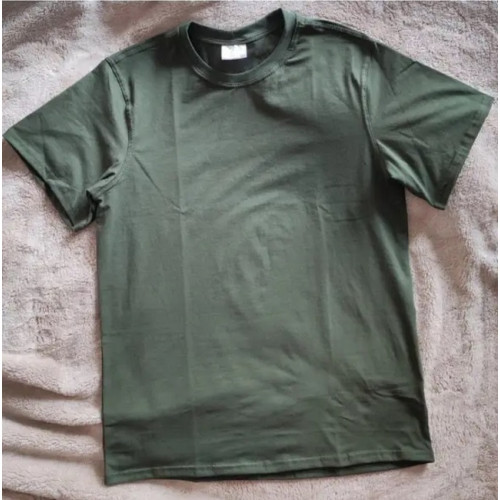 Футболка однотонная ОПТ хаки олива зеленая Service Odyag 100% хлопок