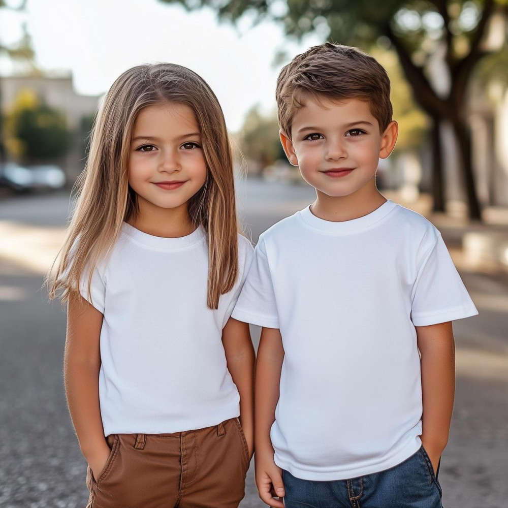 Футболка детская белая от 1 года до 15 лет Premium качество Kids Service Odyag 100% хлопок