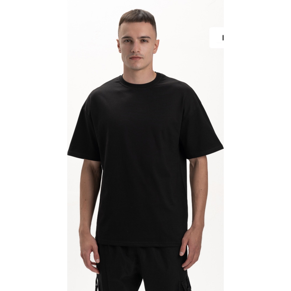 Футболка OVERSIZE оверсайз 100% бавовна Чорного кольору 220 грам