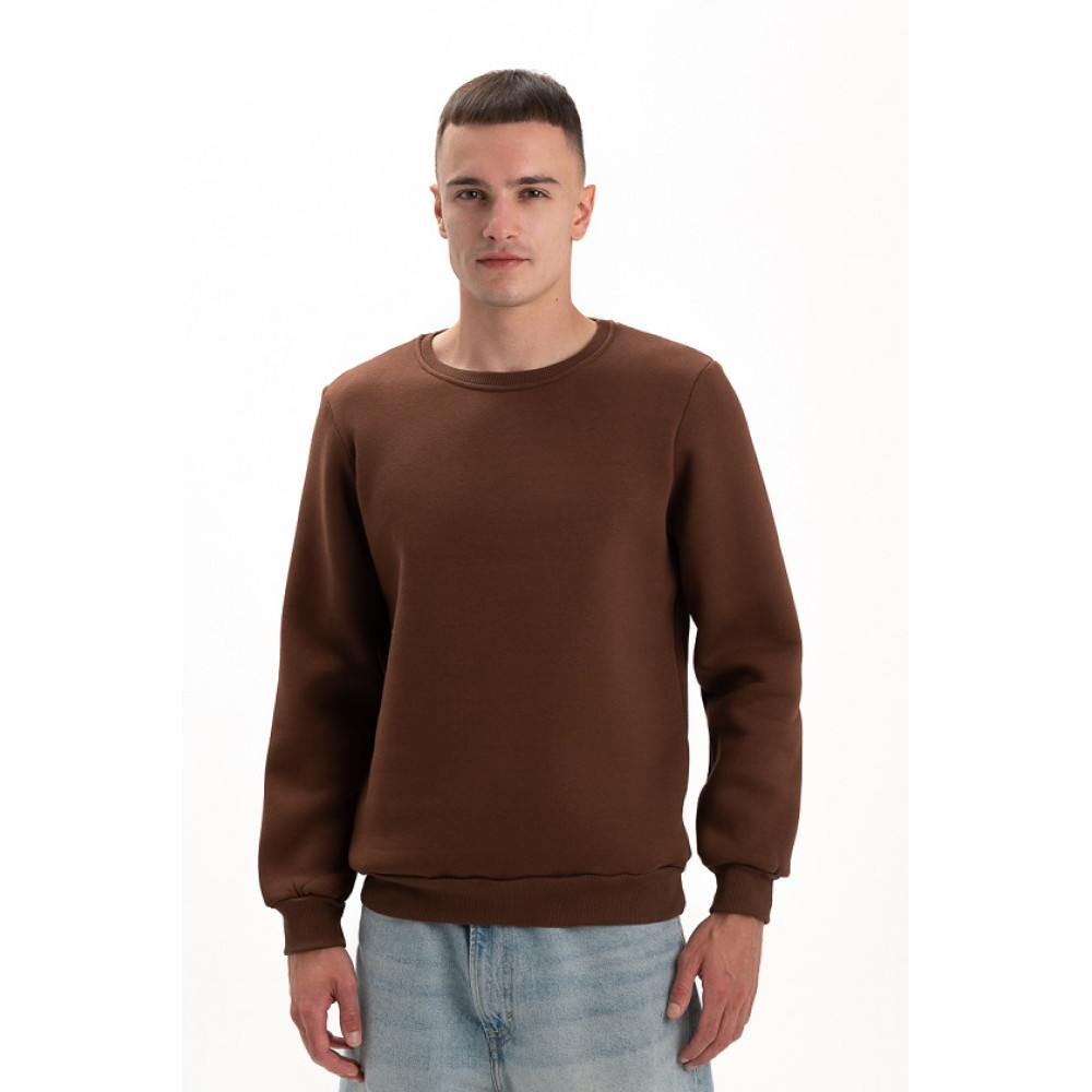 Свитшот PREMIUM 360 грамм на флисе утепленный цвет Коричневый Service Odyag