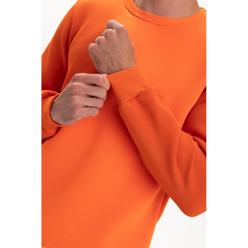 Свитшот PREMIUM 360 грамм на флисе утепленный цвет Оранжевый Service Odyag