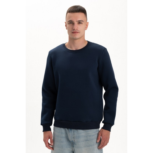 Свитшот PREMIUM 360 грамм на флисе утепленный цвет Синий темный Service Odyag