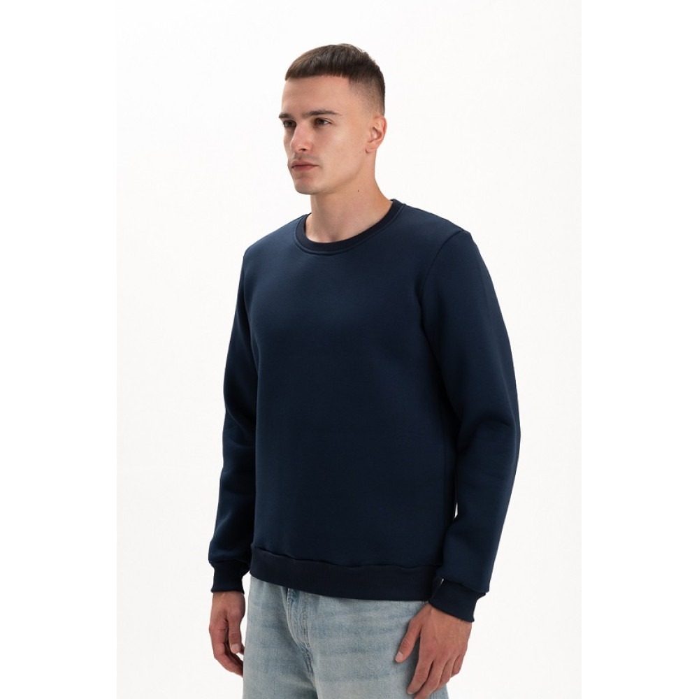 Свитшот PREMIUM 360 грамм на флисе утепленный цвет Синий темный Service Odyag