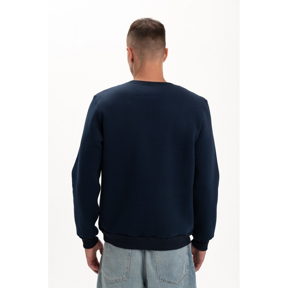 Свитшот PREMIUM 360 грамм на флисе утепленный цвет Синий темный Service Odyag